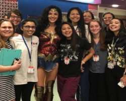 The actress is also humanitarian and made a visit to a Virginia children's hospital dressed as Wonder Woman.